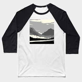 landscape black and white Baseball T-Shirt